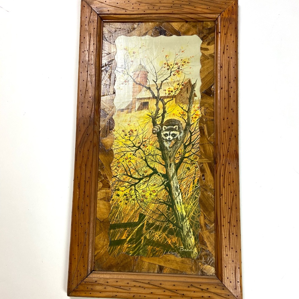 Vintage Framed Decoupage Picture